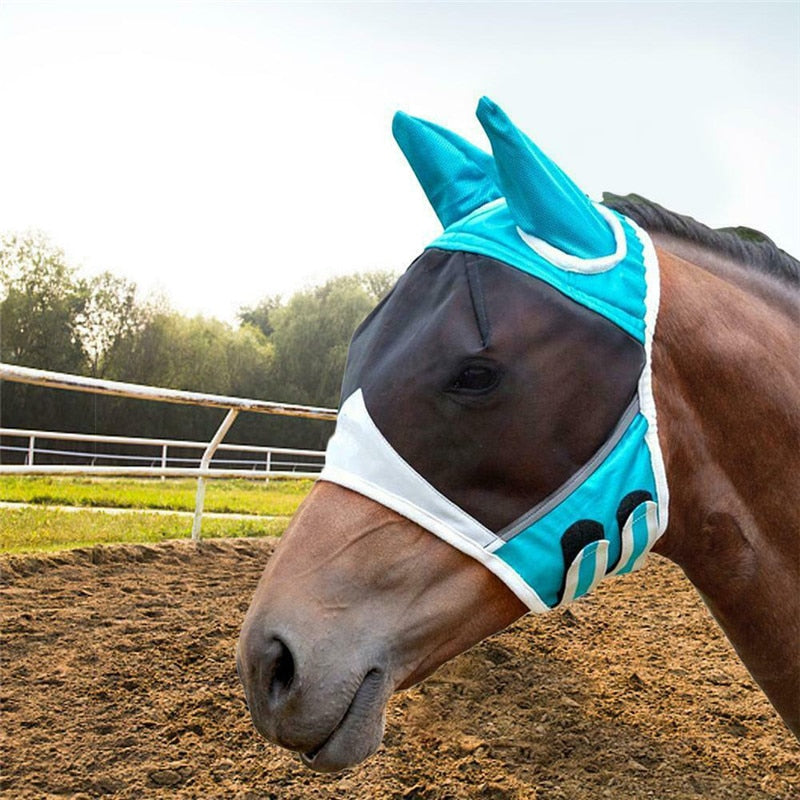 Masks with Ear Covers Comfortable Breathablefor Summer Use Horse Equipment