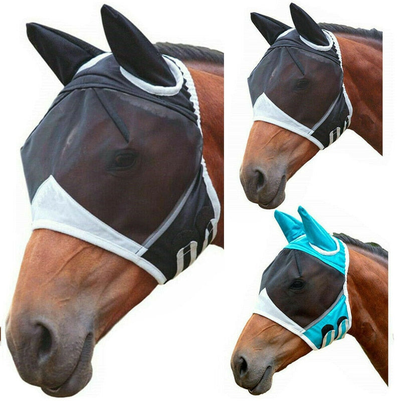 Masks with Ear Covers Comfortable Breathablefor Summer Use Horse Equipment